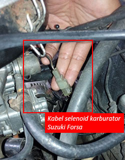 Letak kabel selenoid karburator Suzuki Forsa