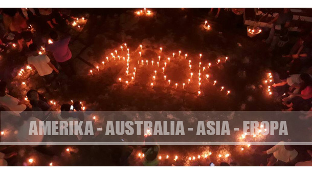 Daftar negara yang melakukan solidaritas lilin untuk ahok