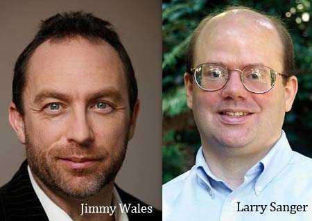 Jimmy Wales dan Larry Sanger, pendiri wikipedia